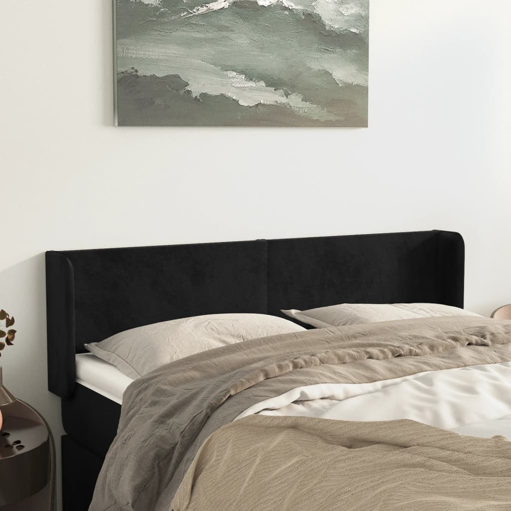 vidaXL Headboard with Edges 83x16x78/88 cm Velvet Light Gray