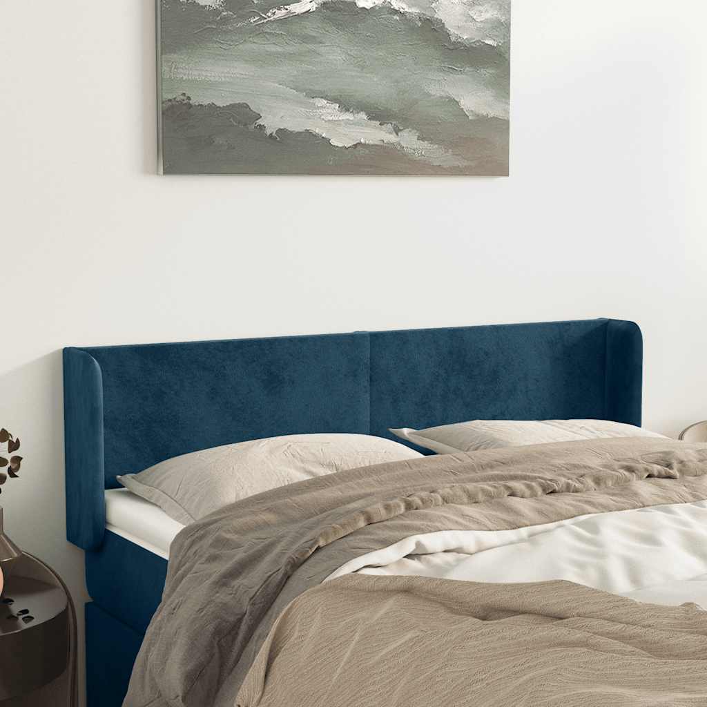 vidaXL Headboard with Edges 83x16x78/88 cm Velvet Light Gray