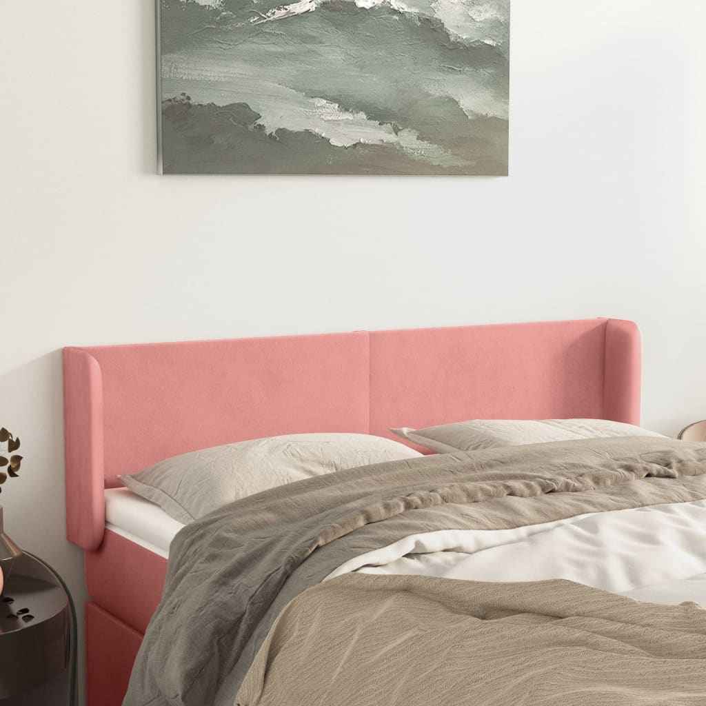 vidaXL Headboard with Edges 83x16x78/88 cm Velvet Light Gray