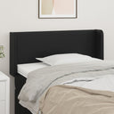 vidaXL Headboard with Edges 83x16x78/88 cm Faux Leather Black