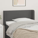 vidaXL Headboard with Edges 83x16x78/88 cm Faux Leather Black