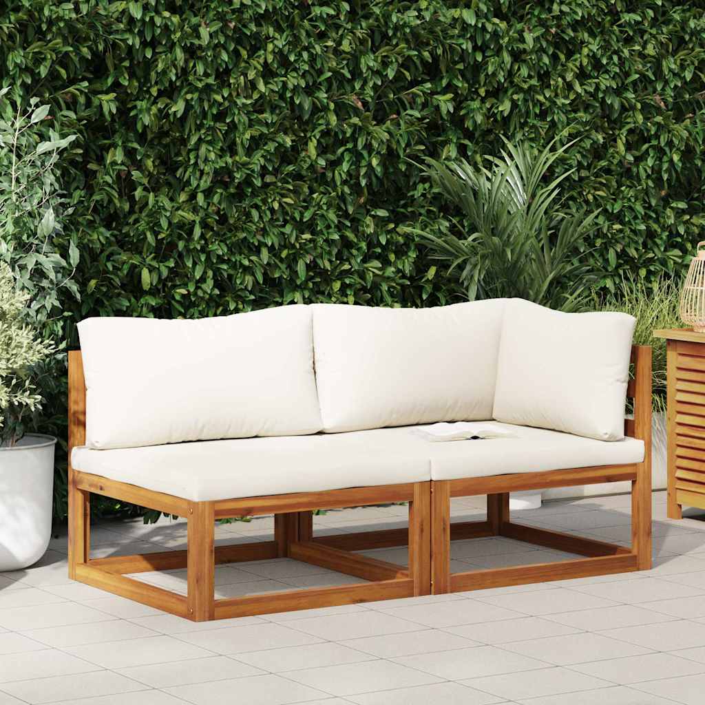 vidaXL Corner Sofas 2 pcs with cushions sectional dark grey