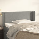 vidaXL Headboard with Edges 83x16x78/88 cm Velvet Light Gray
