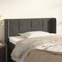 vidaXL Headboard with Edges 83x16x78/88 cm Velvet Light Gray