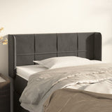 vidaXL Hoofdbord met randen 83x16x78/88 cm fluweel lichtgrijs