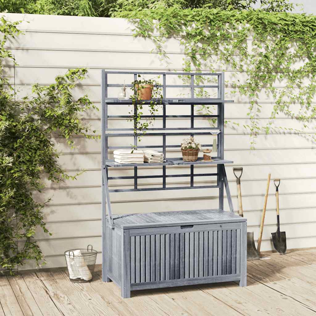 vidaXL Opbergbox met latwerk 99x55x160 cm massief acaciahout