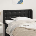 vidaXL Headboard with Edges 83x16x78/88 cm Faux Leather Black