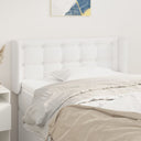 vidaXL Headboard with Edges 83x16x78/88 cm Faux Leather Black
