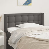 vidaXL Hoofdbord met randen 83x16x78/88 cm kunstleer zwart