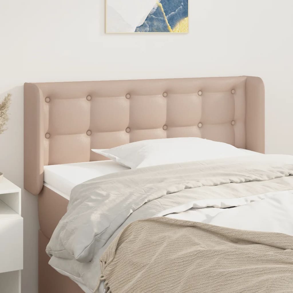 vidaXL Hoofdbord met randen 83x16x78/88 cm kunstleer zwart