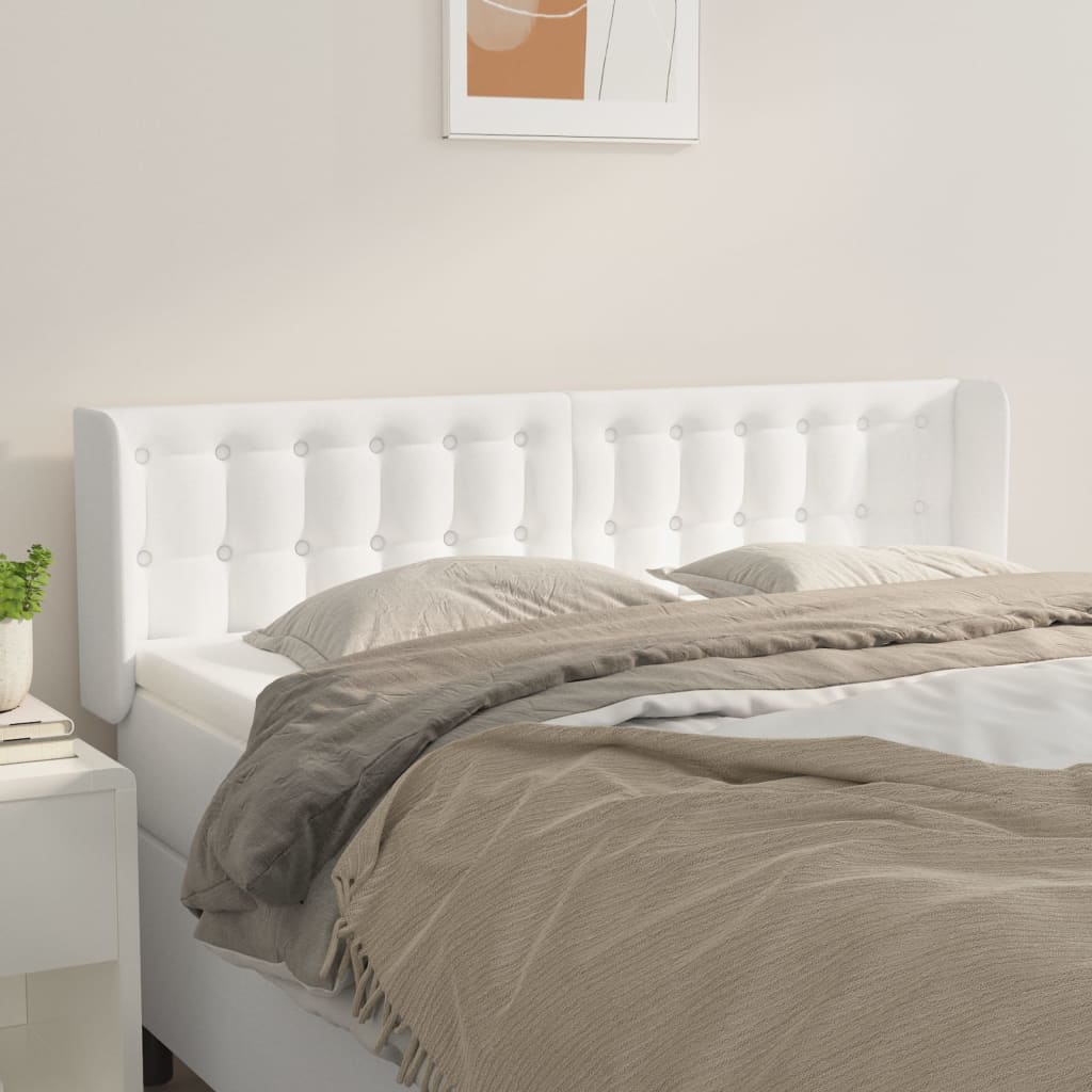 vidaXL Hoofdbord met randen 83x16x78/88 cm kunstleer zwart