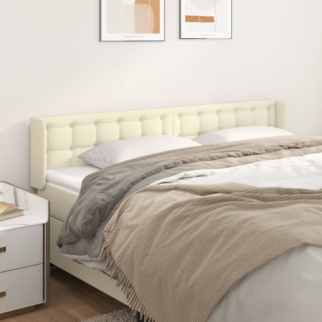 vidaXL Hoofdbord met randen 83x16x78/88 cm kunstleer zwart