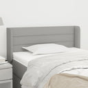 vidaXL Headboard with Wings 83x16x78/88 cm Fabric Light Grey