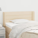 vidaXL Headboard with Wings 83x16x78/88 cm Fabric Light Grey
