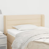 vidaXL Hoofdbord met randen 83x16x78/88 cm stof lichtgrijs