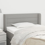 vidaXL Hoofdbord met randen 83x16x78/88 cm stof lichtgrijs