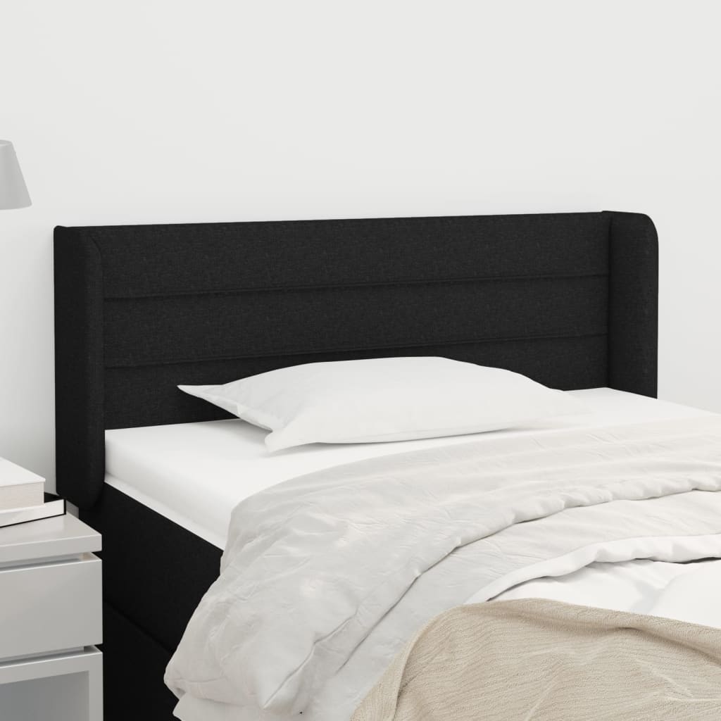 vidaXL Hoofdbord met randen 83x16x78/88 cm stof lichtgrijs