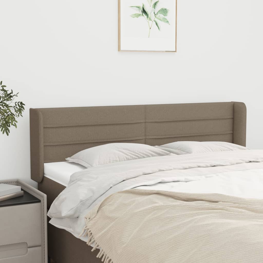 vidaXL Hoofdbord met randen 83x16x78/88 cm stof lichtgrijs