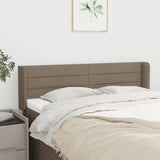 vidaXL Hoofdbord met randen 83x16x78/88 cm stof lichtgrijs