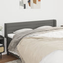 vidaXL Headboard with Wings 83x16x78/88 cm Fabric Light Grey