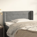 vidaXL Headboard with Edges 83x16x78/88 cm Velvet Light Gray