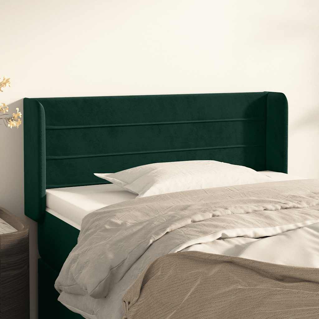 vidaXL Hoofdbord met randen 83x16x78/88 cm fluweel lichtgrijs