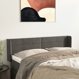 vidaXL Hoofdbord met randen 83x16x78/88 cm fluweel lichtgrijs