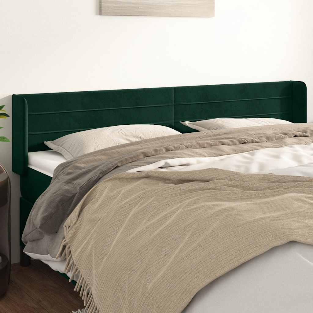 vidaXL Hoofdbord met randen 83x16x78/88 cm fluweel lichtgrijs