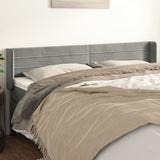vidaXL Hoofdbord met randen 83x16x78/88 cm fluweel lichtgrijs