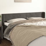 vidaXL Hoofdbord met randen 83x16x78/88 cm fluweel lichtgrijs