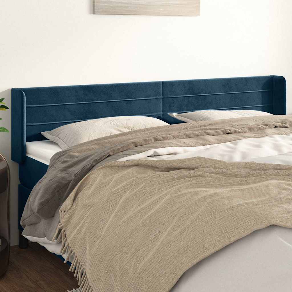 vidaXL Hoofdbord met randen 83x16x78/88 cm fluweel lichtgrijs