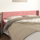 vidaXL Hoofdbord met randen 83x16x78/88 cm fluweel lichtgrijs