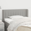 vidaXL Headboard with Wings 83x16x78/88 cm Fabric Light Grey