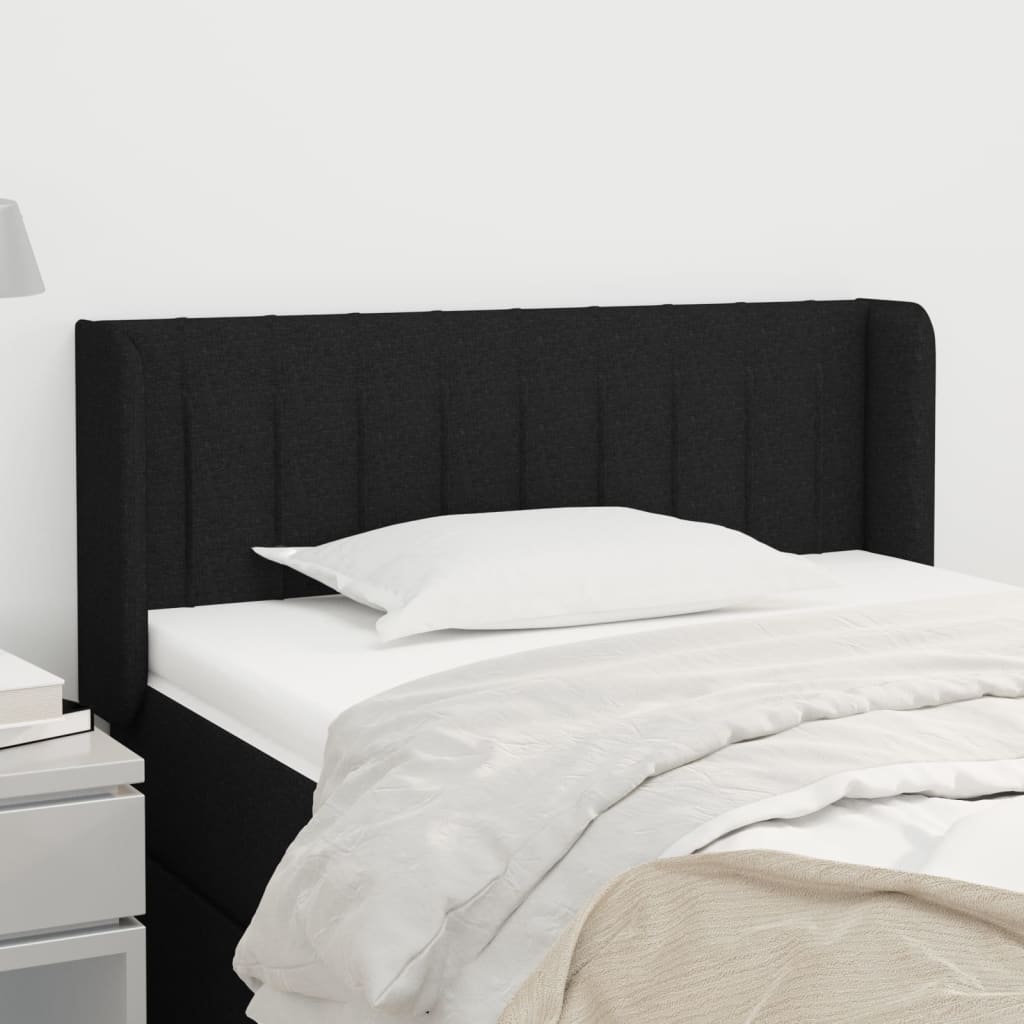 vidaXL Hoofdbord met randen 83x16x78/88 cm stof lichtgrijs