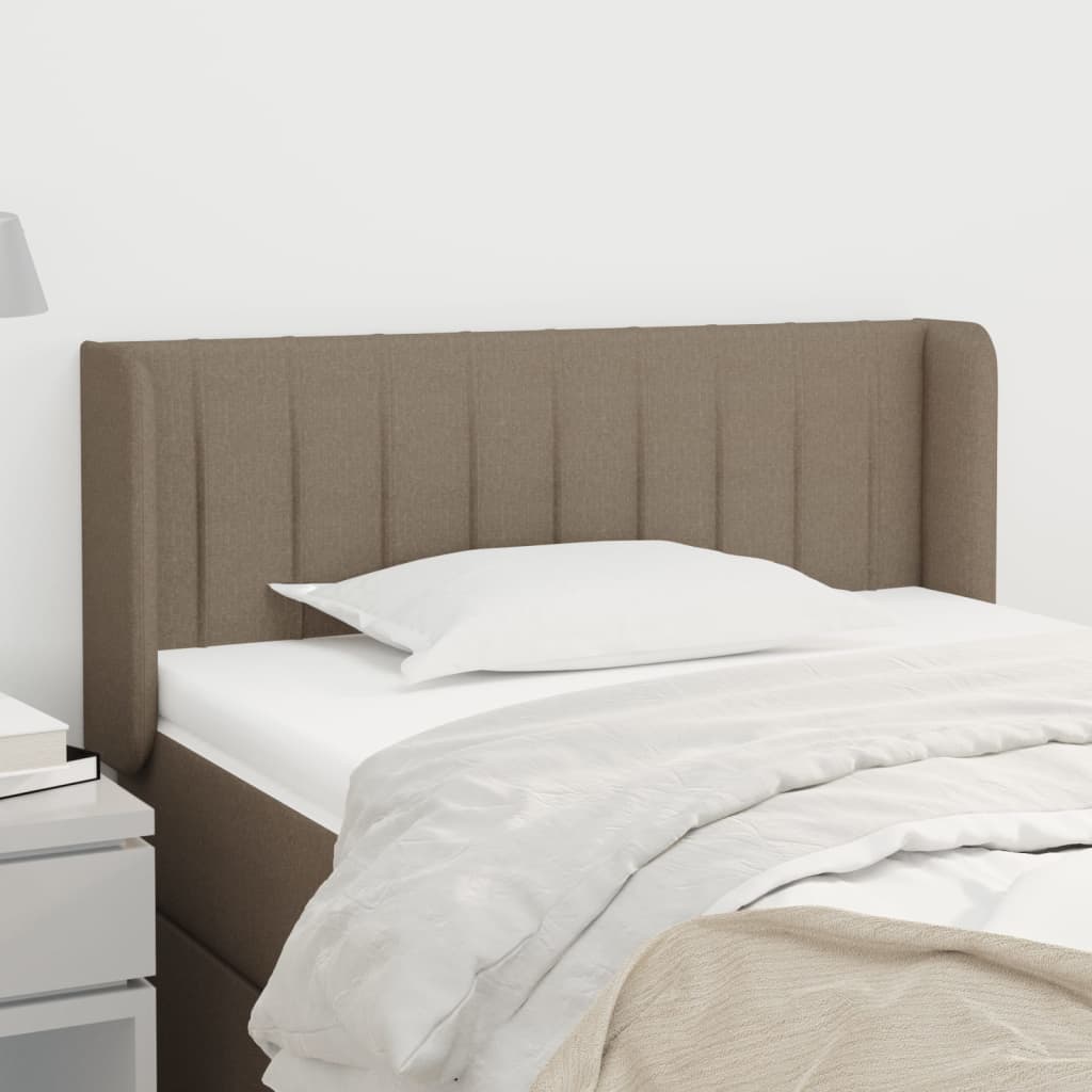 vidaXL Hoofdbord met randen 83x16x78/88 cm stof lichtgrijs