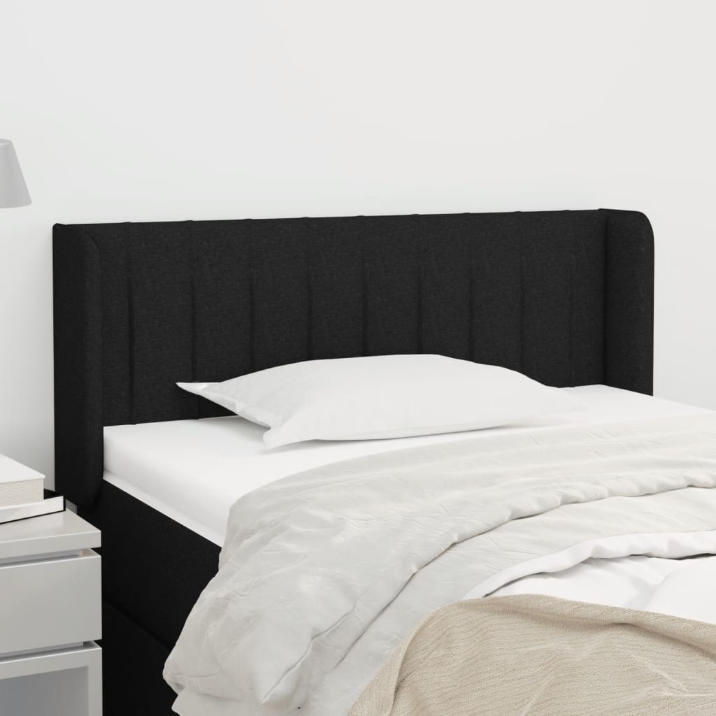 vidaXL Hoofdbord met randen 83x16x78/88 cm stof lichtgrijs