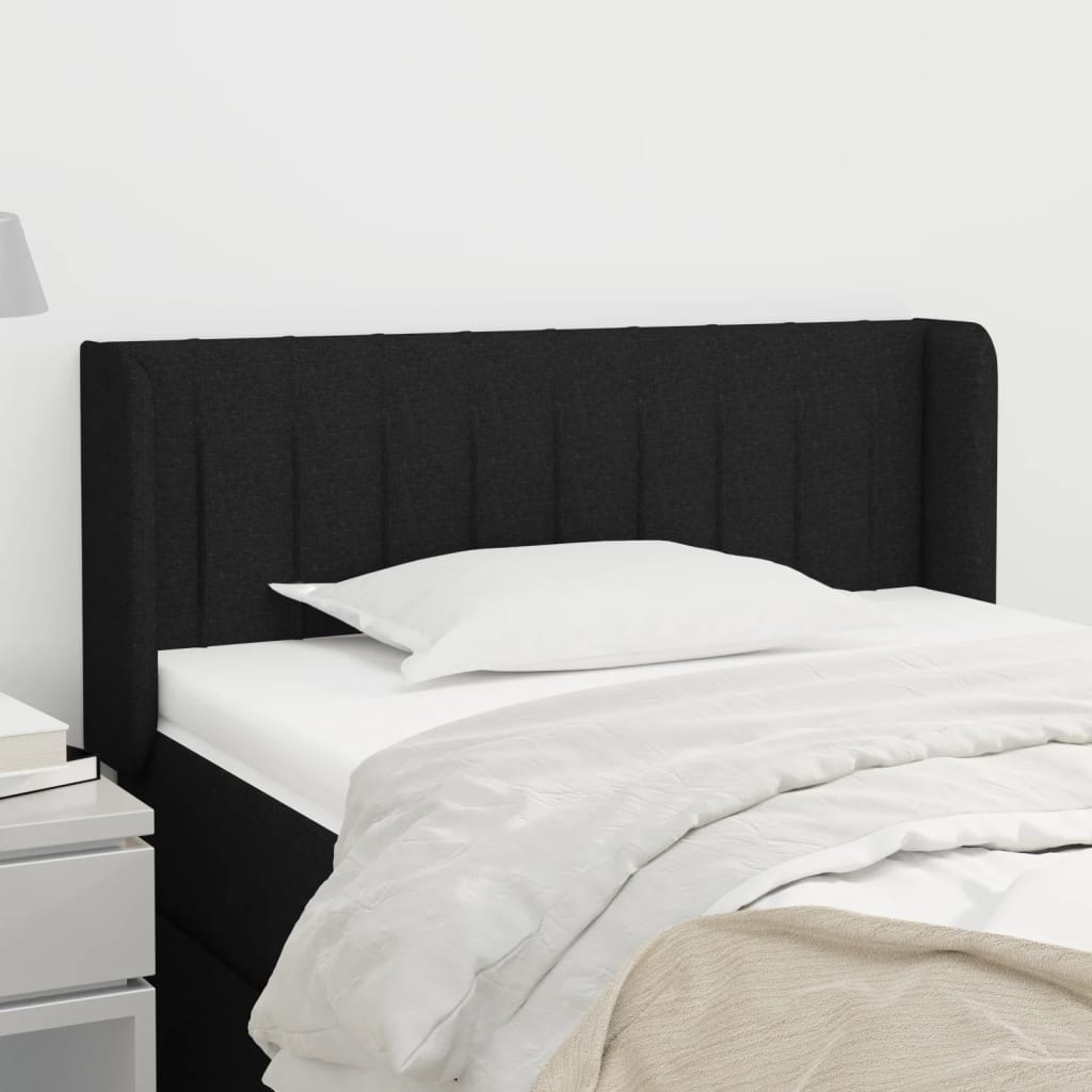 vidaXL Hoofdbord met randen 83x16x78/88 cm stof lichtgrijs