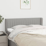 vidaXL Hoofdbord met randen 83x16x78/88 cm stof lichtgrijs
