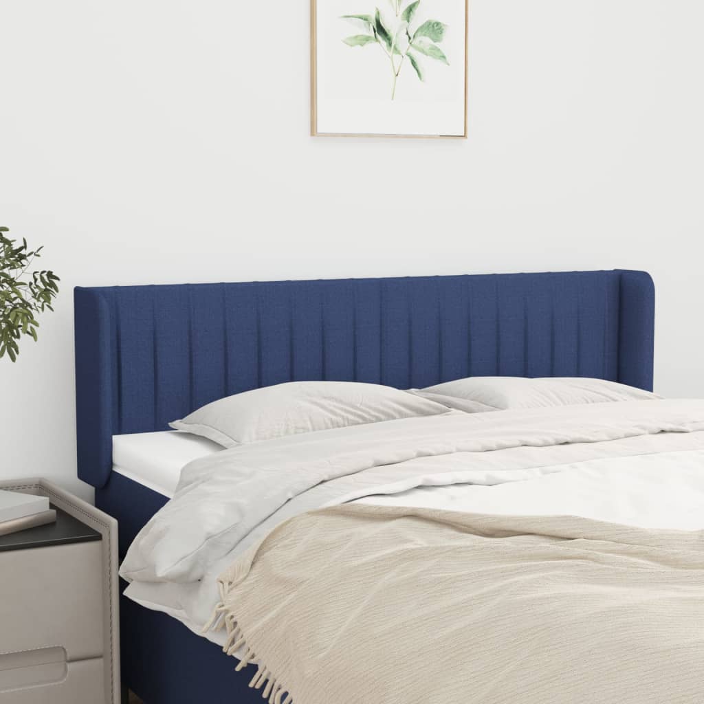 vidaXL Hoofdbord met randen 83x16x78/88 cm stof lichtgrijs