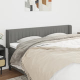 vidaXL Hoofdbord met randen 83x16x78/88 cm stof lichtgrijs