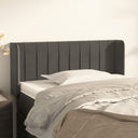 vidaXL Headboard with Edges 83x16x78/88 cm Velvet Light Grey