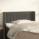 vidaXL Hoofdbord met randen 83x16x78/88 cm fluweel lichtgrijs