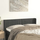 vidaXL Hoofdbord met randen 83x16x78/88 cm fluweel lichtgrijs