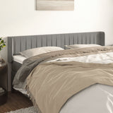 vidaXL Hoofdbord met randen 83x16x78/88 cm fluweel lichtgrijs