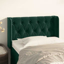 vidaXL Headboard with Edges 83x16x78/88 cm Velvet Light Gray