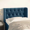 vidaXL Headboard with Edges 83x16x78/88 cm Velvet Light Gray