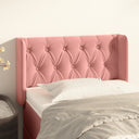 vidaXL Headboard with Edges 83x16x78/88 cm Velvet Light Gray