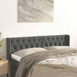 vidaXL Hoofdbord met randen 83x16x78/88 cm fluweel lichtgrijs
