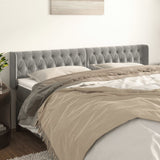 vidaXL Hoofdbord met randen 83x16x78/88 cm fluweel lichtgrijs