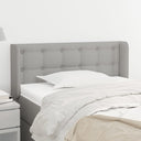 vidaXL Headboard with Wings 83x16x78/88 cm Fabric Light Grey